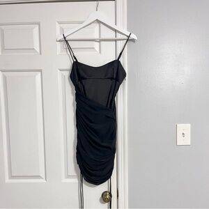 Zara Black Ruched Dress